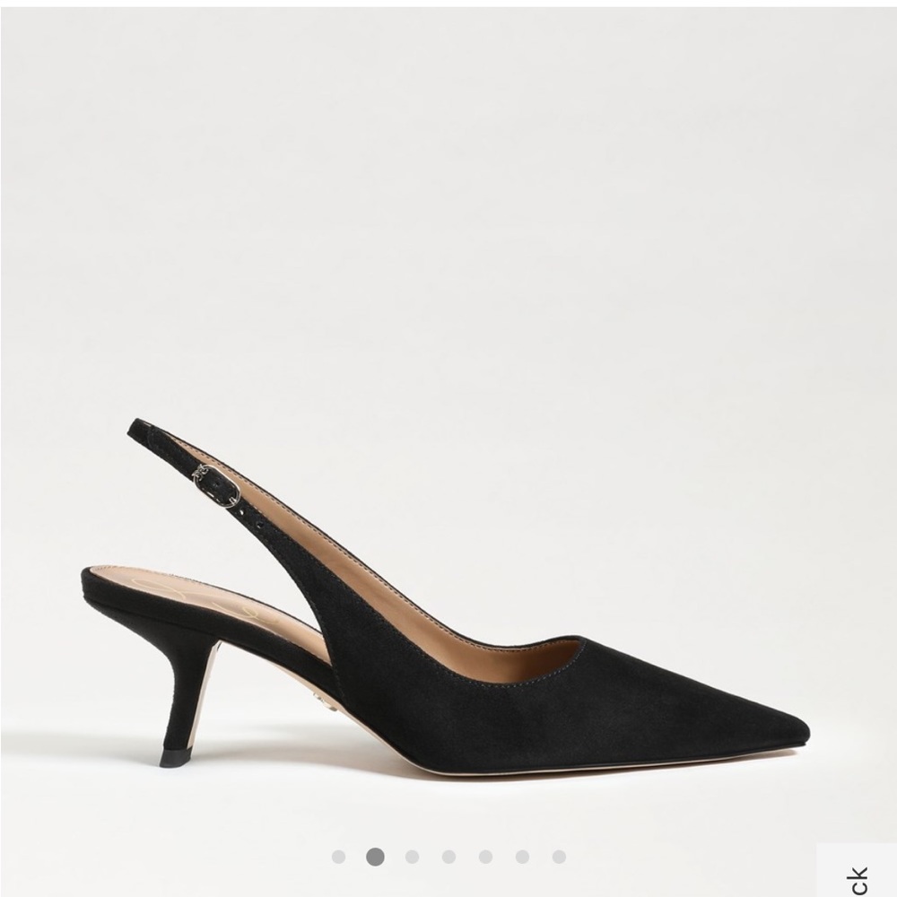 Sam Edelman BIANKA SLINGBACK PUMP, black suede size 7 wide